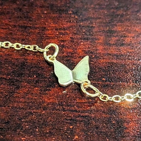 Beaded Butterfly Anklet/Toe Ring - Picture 2 of 2